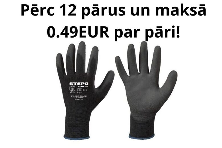 Cimdi PU-EKO - melni